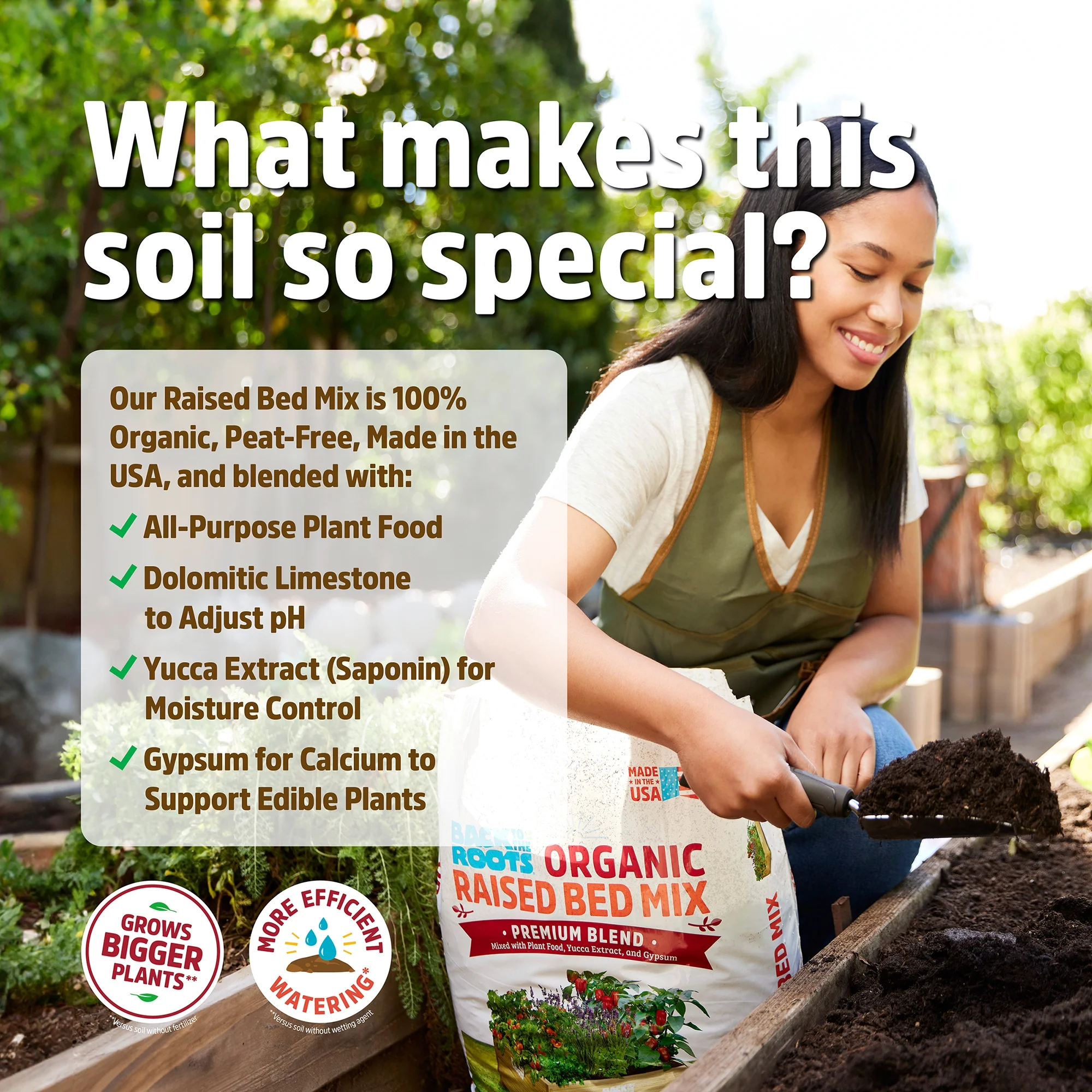 Back to the Roots Organic Raised Bed Mix Pallet, 60 1 cu. ft. bags, 1900lb
