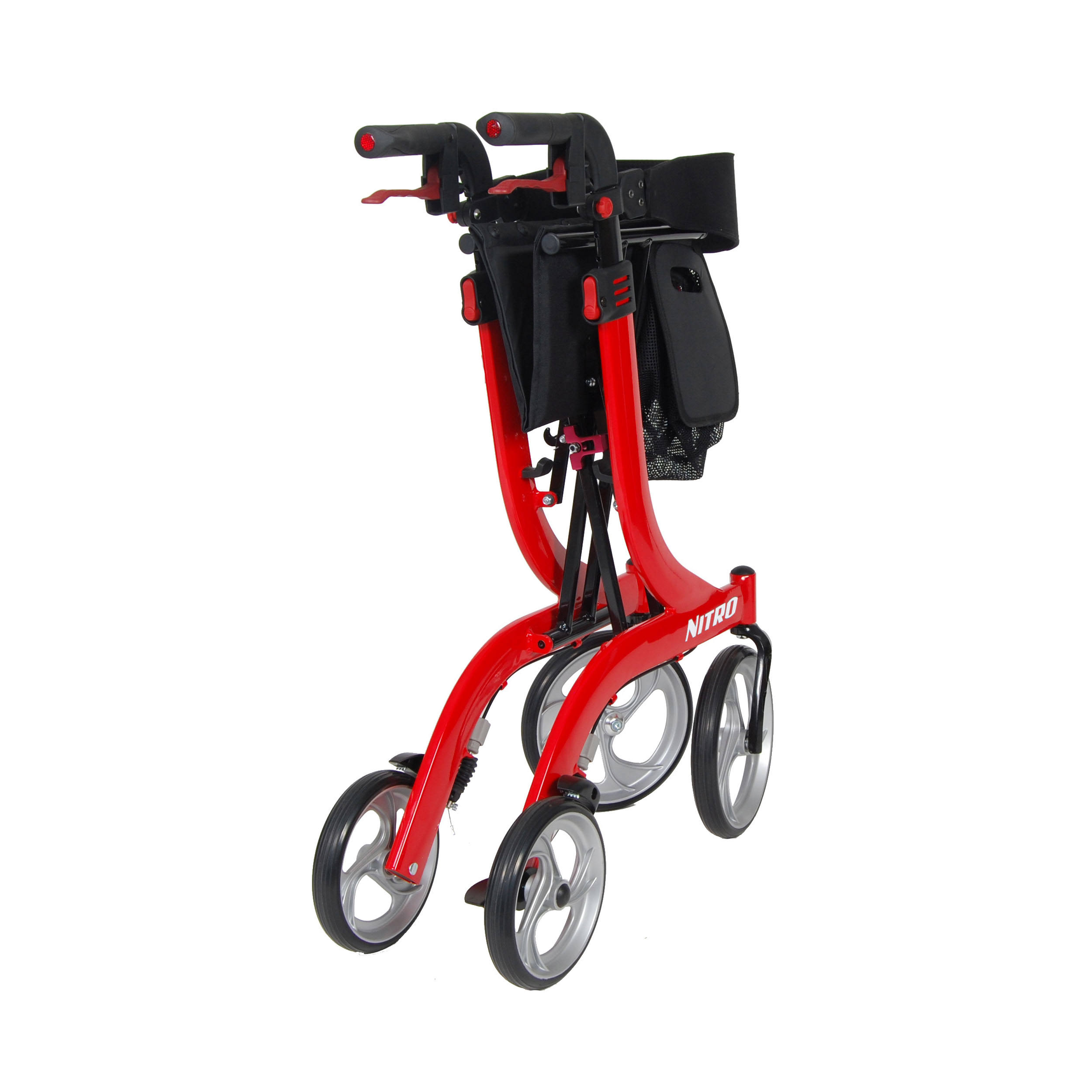 Drive Medical Nitro Euro Style Rollator Walker (Red)