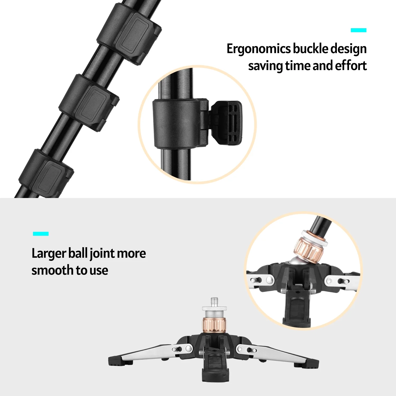 Suzicca 173cm68inch Photography Monopod Stand Aluminum Alloy 6kg Load Capacity with Detachable 3-Leg Tripod Base Pan Tilt Fluid Head Carry Bag Compatible with DSLR Cameras Camcorders