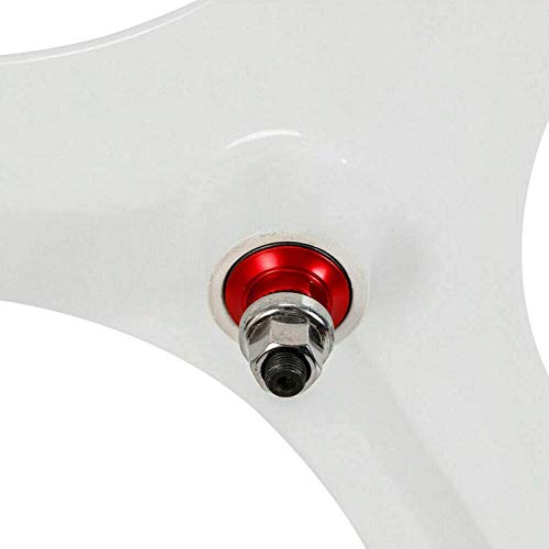 Bicycle Bike Wheel, 700C Fixed Gear Wheels, 26" Fixed Gear Bicycle Wheelset 3 Spoke Rim Single Speed Front Rear Fixie Bicycle Wheels Track Wheel Clincher Type Bike Wheel,(Front & Rear) White