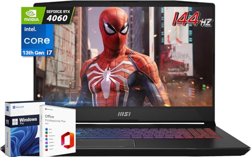 MSI 2024 Newest Pulse 15 Gaming Laptop, 15.6" 144Hz FHD Display, 13th Gen Intel i7-13700H, GeForce RTX 4060, 32GB DDR5 RAM, 1TB SSD, Backlit KB, Microsoft Office Lifetime License & Windows 11 Pro