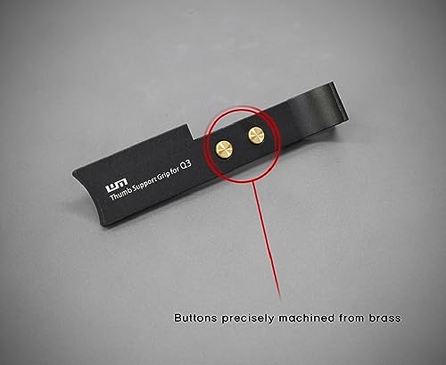 LIM'S Camera Thumb Support Grip 6061 Aluminum Handgrip for Leica Q3 [Black]