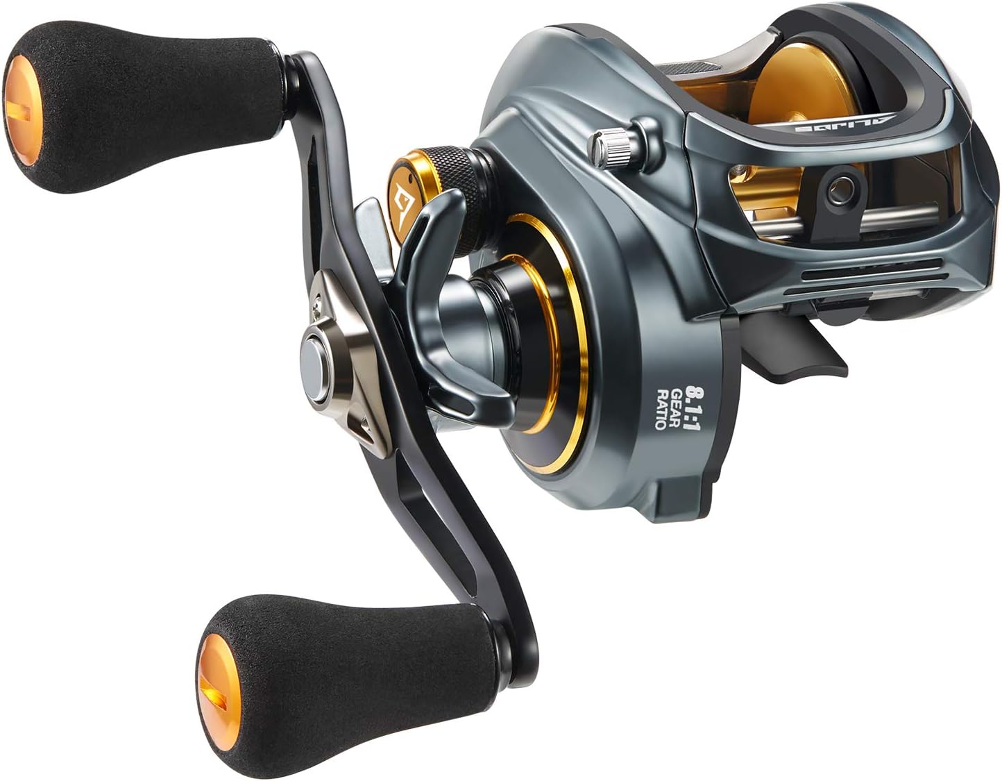 Piscifun Alijoz Baitcasting Reels - Size 300 Aluminum Frame Baitcaster Reel, 33Lbs Max Drag Low Profile Baitcast Fishing Reel, 5.9:1/8.1:1 Gear Ratio, Freshwater and Saltwater Double Handle Casting Reels