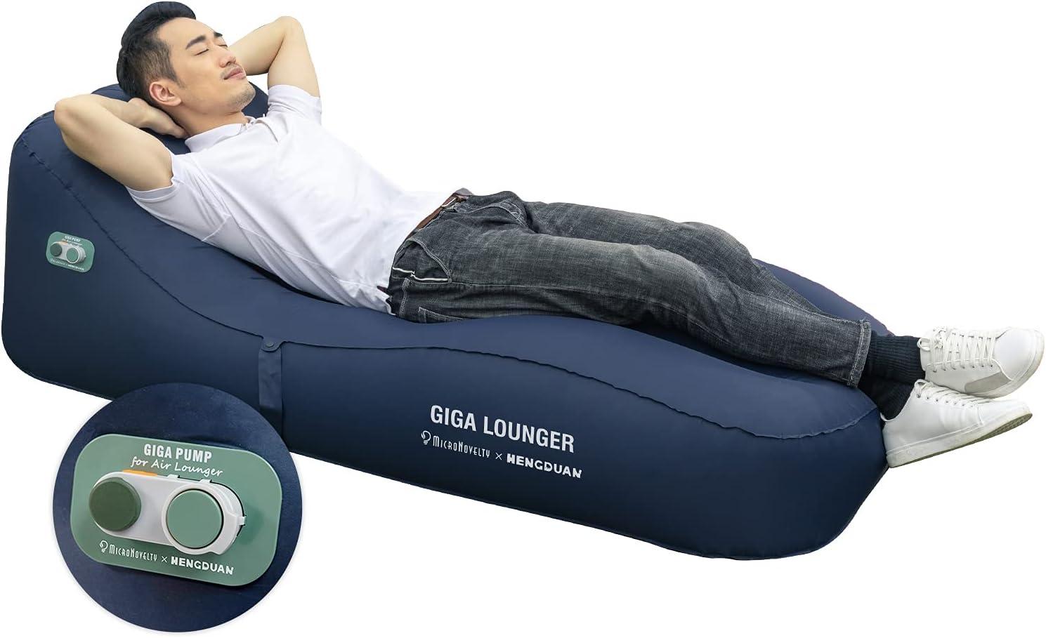 Auto-inflatable Lounger Air Mattress Portable Sofa Couch Hammock Anti-Air Leaking Waterproof for Backyard Lakeside Beach Traveling Camping Compression Sacks with Electric Pump,No-need Runningr (Brown)