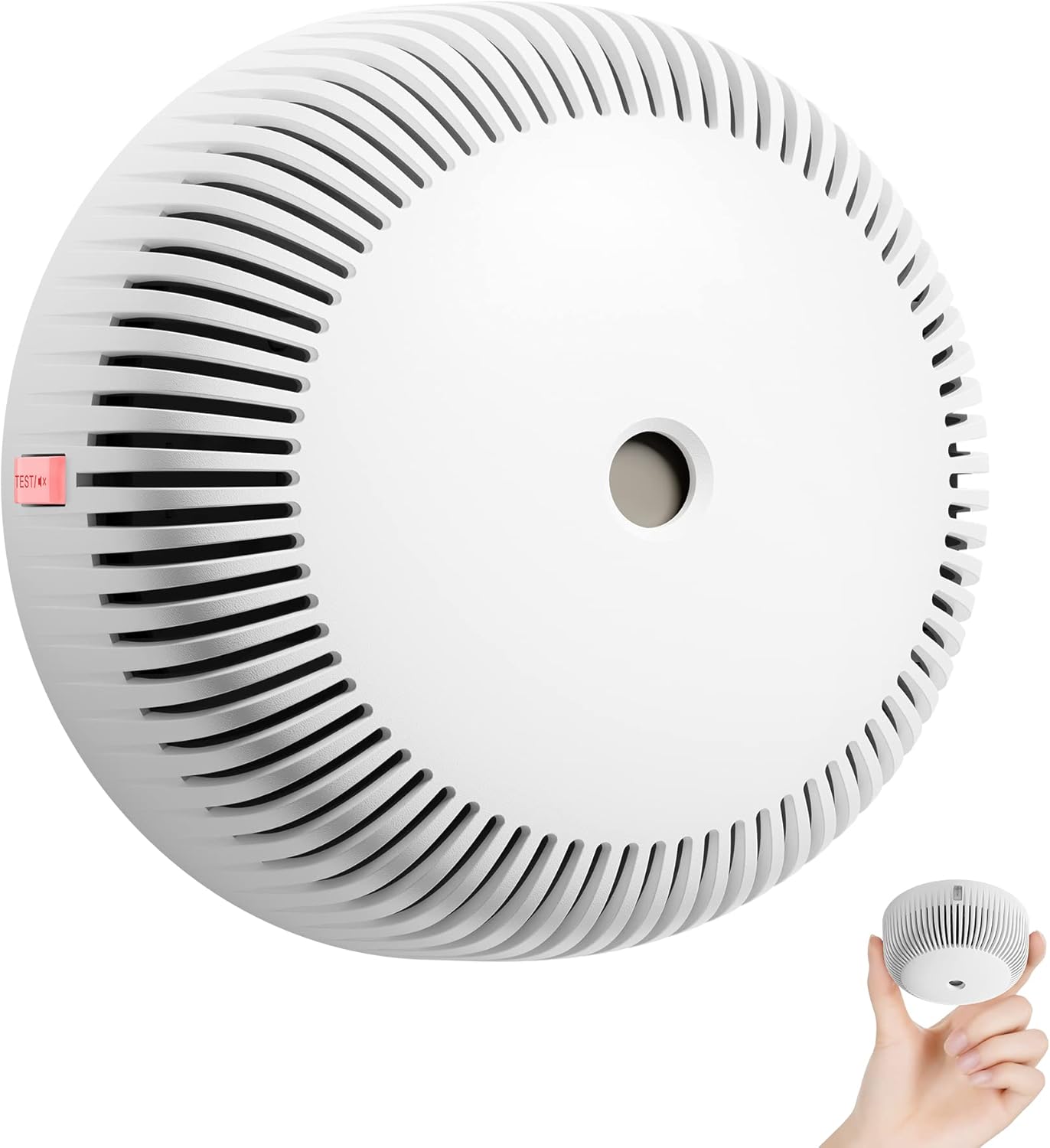 X-Sense 10-Year Battery Smoke Detector, Mini Fire Smoke Alarm with Photoelectric Sensor, LED Indicator & Silence Button, XS03 Pack of 2
