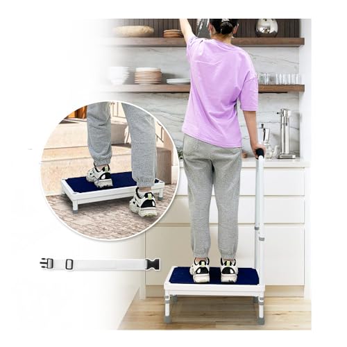 Medical Step Stool with Handle Bed Steps for High Beds for Adults Elderly 3-in-1 Safety Bed Handle Bedside Assist Handicap Wide Foot Step Stool for Bedroom, Bathtub, SUV Car (21.65-stool)