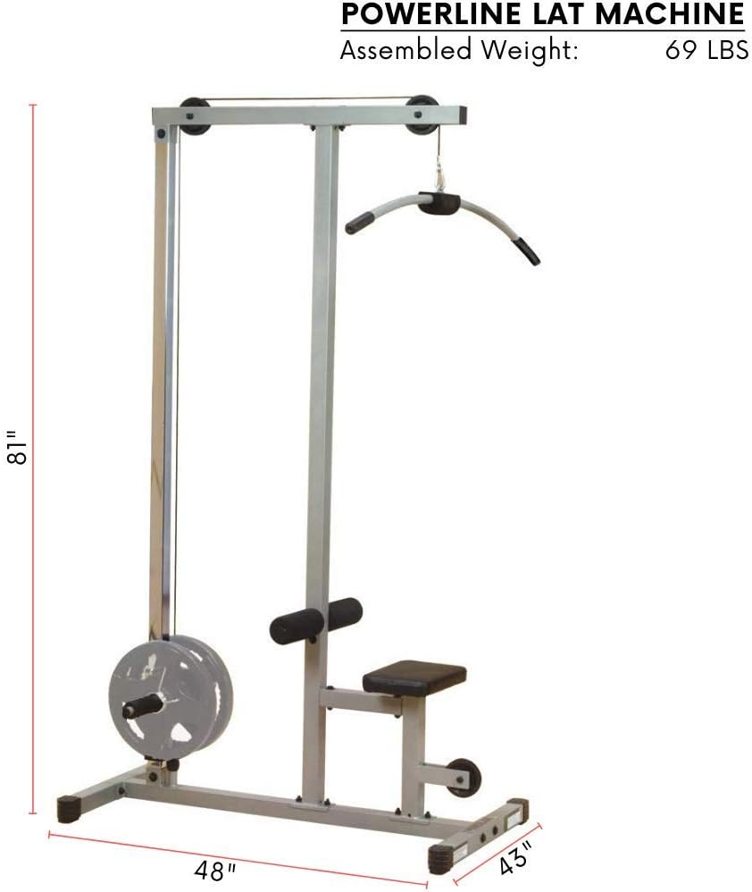 Body-Solid Powerline PLM180X LAT and Low Row Cable Pull Down Machine