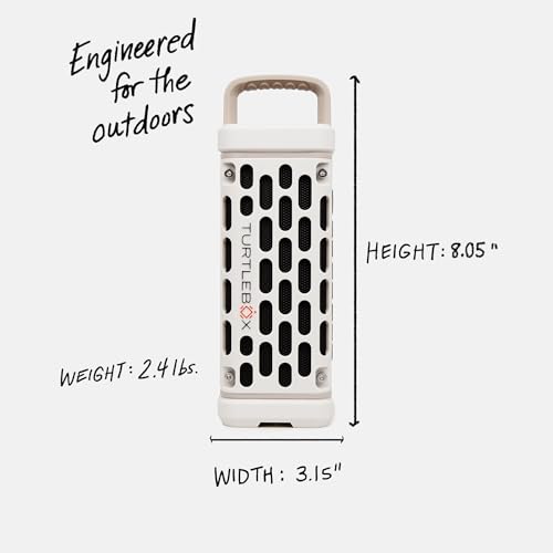 Turtlebox Ranger: Loud! Outdoor Portable Bluetooth 5.4 Speaker | Rugged, Waterproof, Ultra-Portable | Plays to 105db, Deep Bass, Shockproof, Unlimited Pairing for Full Stereo Experience, River Rock