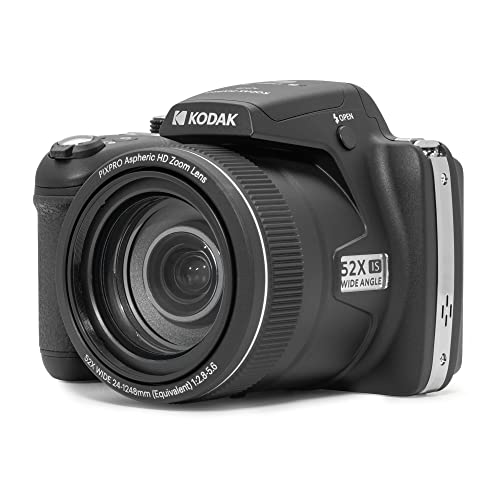 Kodak PIXPRO Astro Zoom AZ528-BK 16 MP Digital Camera with 52x Optical Zoom 24mm Wide Angle Lens 6 fps Burst Shooting 1080P Full HD Video Wi-Fi Connectivity and a 3" LCD Screen (Black)