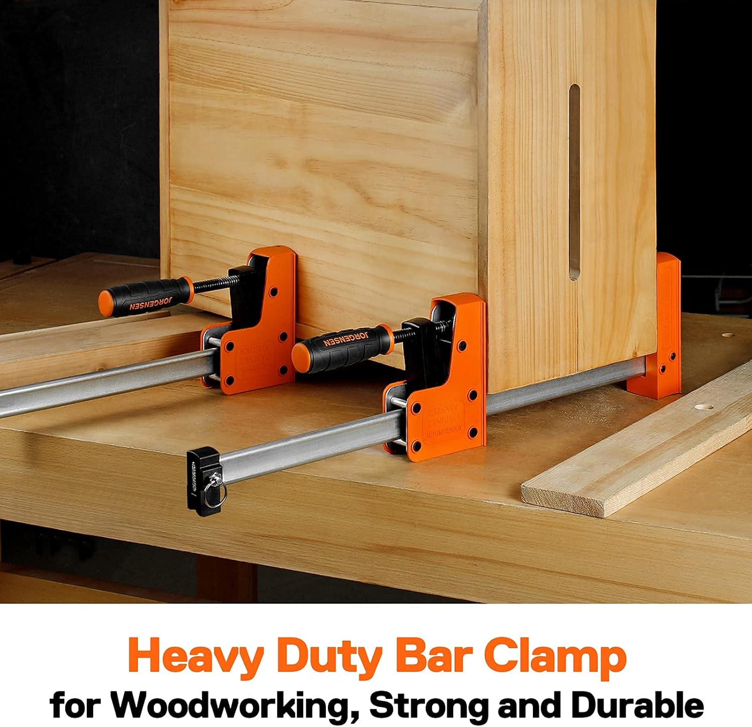 Jorgensen Cabinet Master 24-inch 90° Parallel Jaw Bar Clamp, 2-pack…