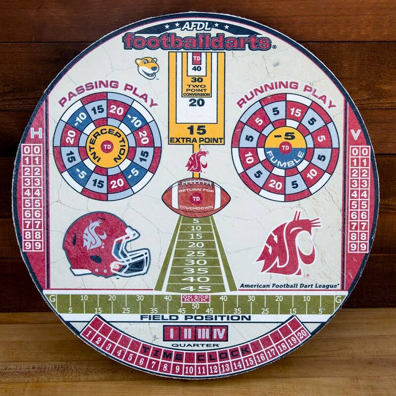 NCAA Washington State Cougars Official Football Dartboard