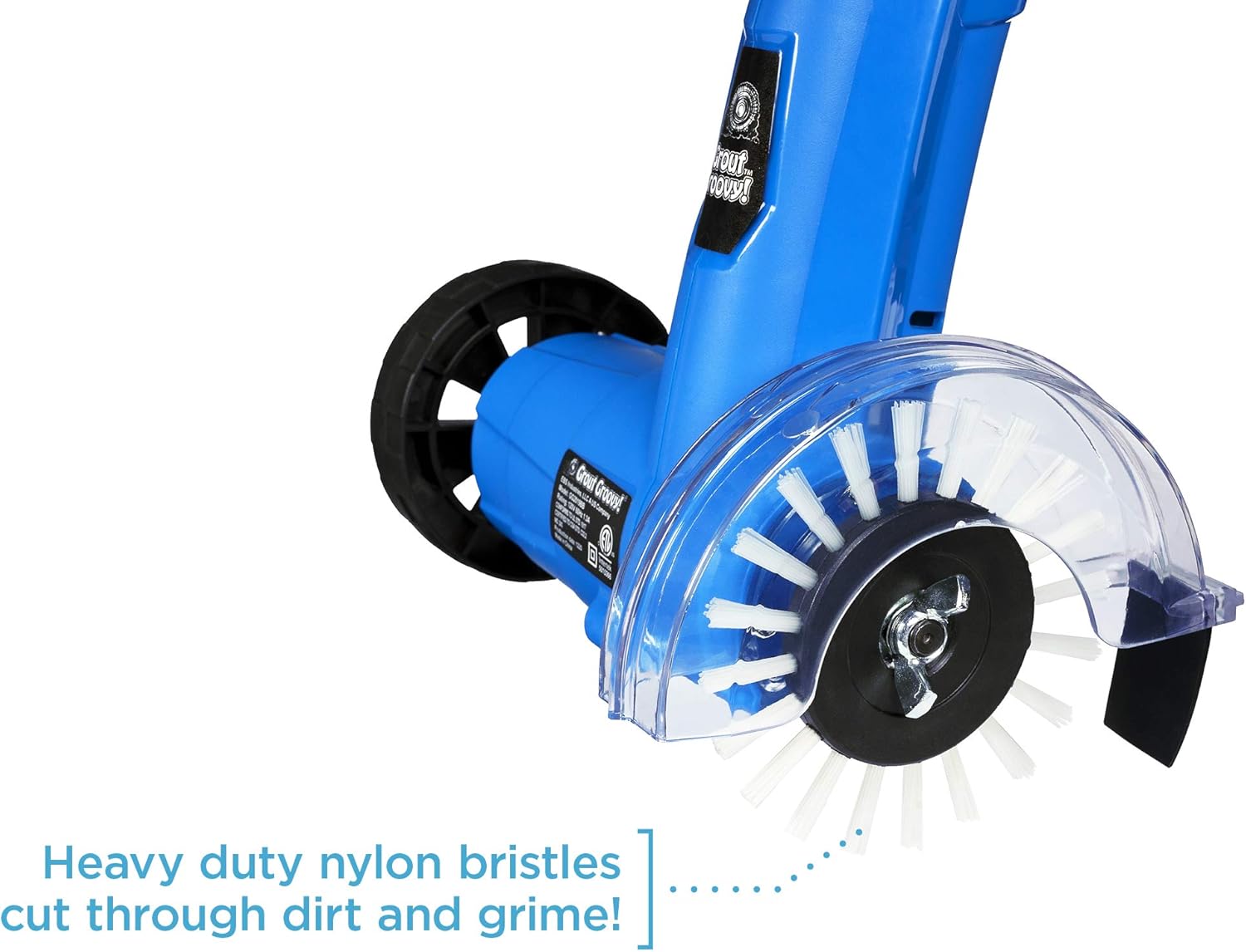 Grout Groovy Electric Stand Up Tile Grout Cleaner, Lightweight Machine Safely Cleans Grout Between Floor Tiles, Includes Brush Wheel, 20&rsquo; Cord, 120 V