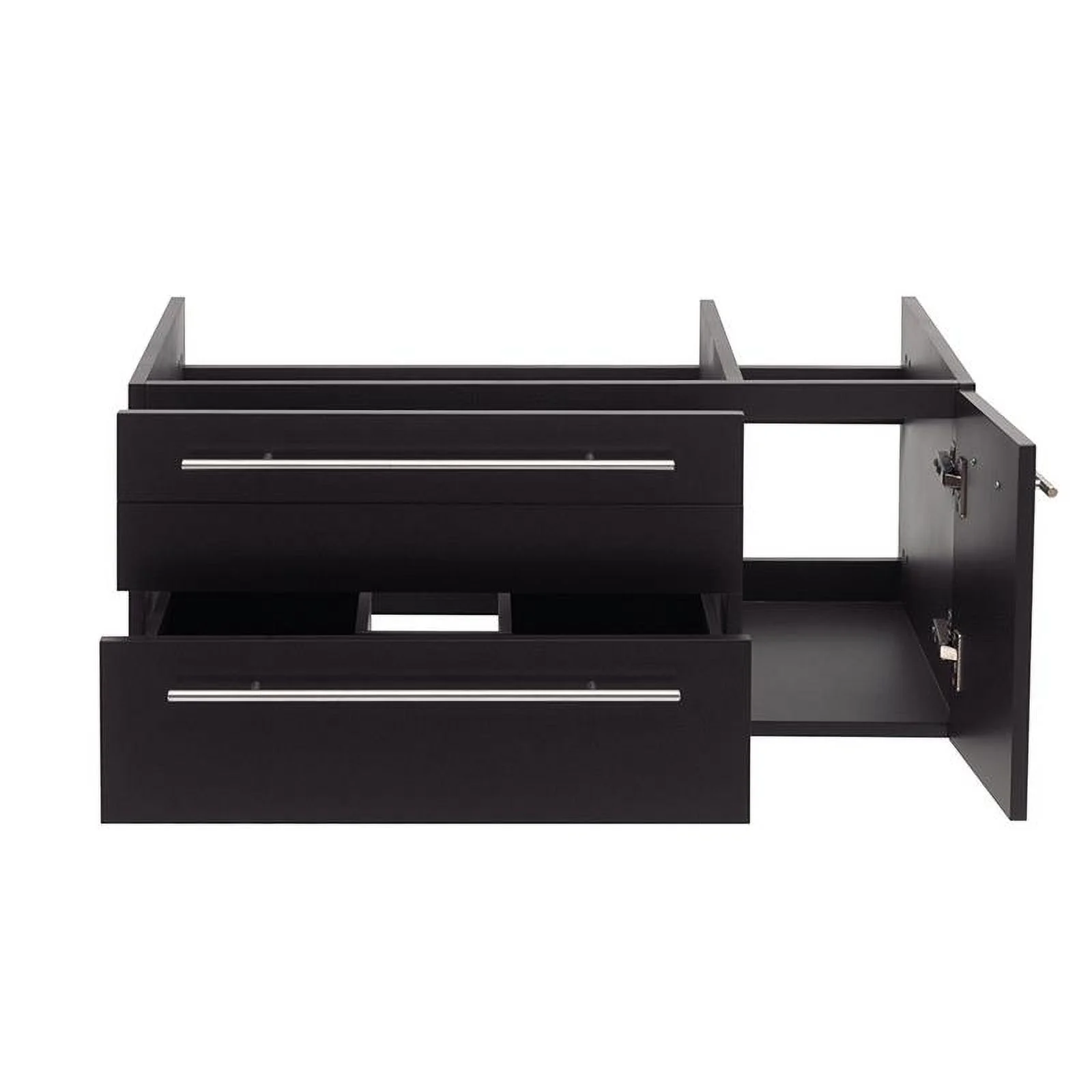 Fresca Lucera 36" Wall Hung Vessel Sink Wood Bathroom Cabinet - Left in Espresso