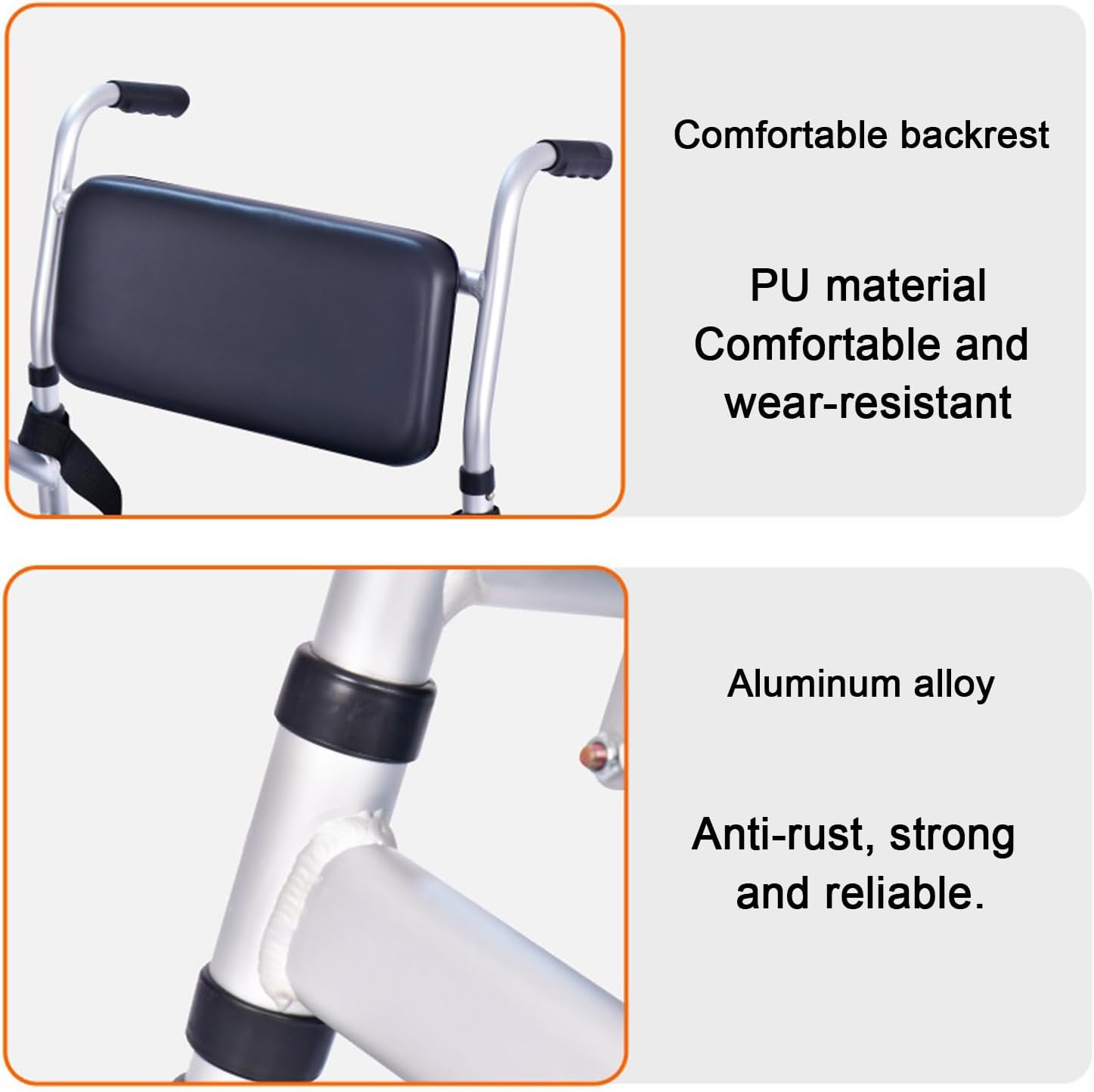 Height-Adjustable Commode Chair,Commode Chair on Wheels,Foldable Mobile Toilet Shower Stool for The Elderly and Disabled,Bedside Commode Chair with Removable Bucket and Flip-up Footrest