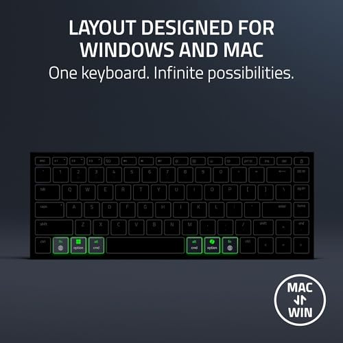 Razer Joro Portable Wireless Gaming Keyboard: Thin, Light, Compact - Chroma RGB - Low Profile Switches - Bluetooth - Long Battery Life - Snap Tap - For PC & Mac Laptops, Steam Deck, Smartphone, Tablet