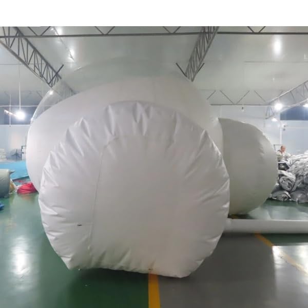 Inflatable Bubble Tent with 2 Rooms Dome Tunnel Camping Event House Outdoor Big (16.5ft Diamater + 8ft Rooms)