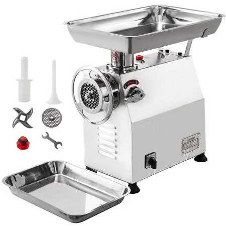 VEVOR Commercial Meat Grinder 770lbs/h Electric sausage Maker 2200W Stainless Steel with 2 Grinding Heads u0026 2 Blades for Res