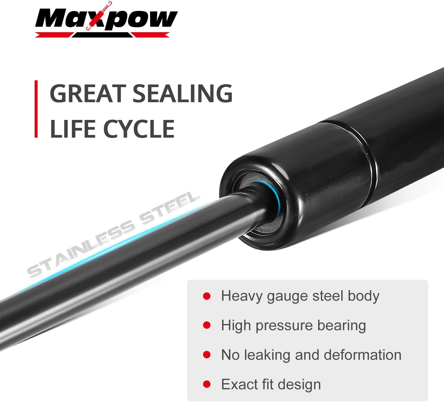Maxpow 2 Tailgate and 2 Rear Window Glass Lift Supports Struts Compatible With Suburban Tahoe/GMC Yukon 2000 2001 2002 2003 2004 2005 2006 4185 4557 Pack of 2