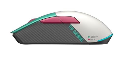 TUF Gaming Mini Wireless Mouse Hatsune Miku Edition- lightweight, ambidextrous 65g wireless gaming mouse with tri-mode connectivity, 12,000dpi sensor, and 100million-click lifespan mechanical switches