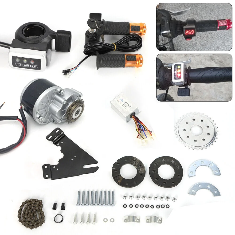 Miumaeov 24V 250W Electric Drive Bike Conversion Kit Thumb Kit Twist Kit Mountain Bike Conversion Custom Electric Conversion Kit Electric Geared Bicycle Derailleur Homemade DIY Electrci Bicycle