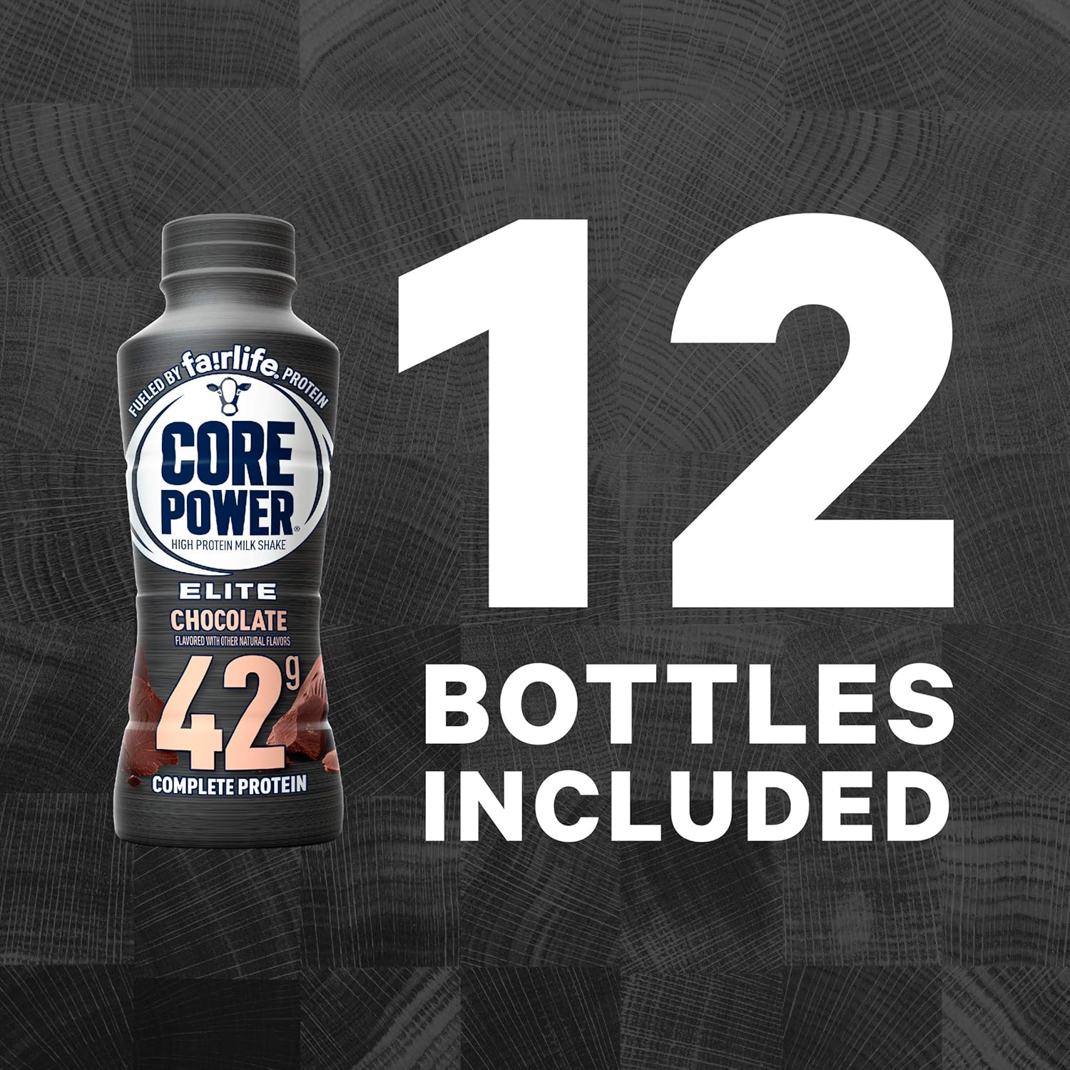 Core Power Elite High Protein Shakes (42g), Chocolate, Ready to Drink for Workout Recovery, 14 Fl Oz (Pack of 12) Pack of 2