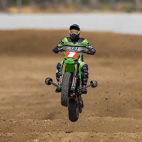 Losi RC Motorcycle Promoto-MX 1/4 Motorcycle Ready-to-Run Combo Includes Battery and Charger Pro Circuit LOS06002 Green
