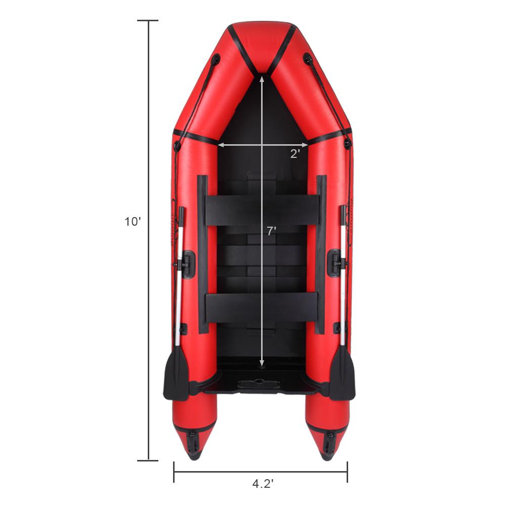 Inflatable Boat Kayak for Adult, 10Ft Raft Inflatable Kayak Canoe, 3 Person Fishing Boat w/ Paddles & Repair Kit for Adults,Apply to Oce,Sea,Lake