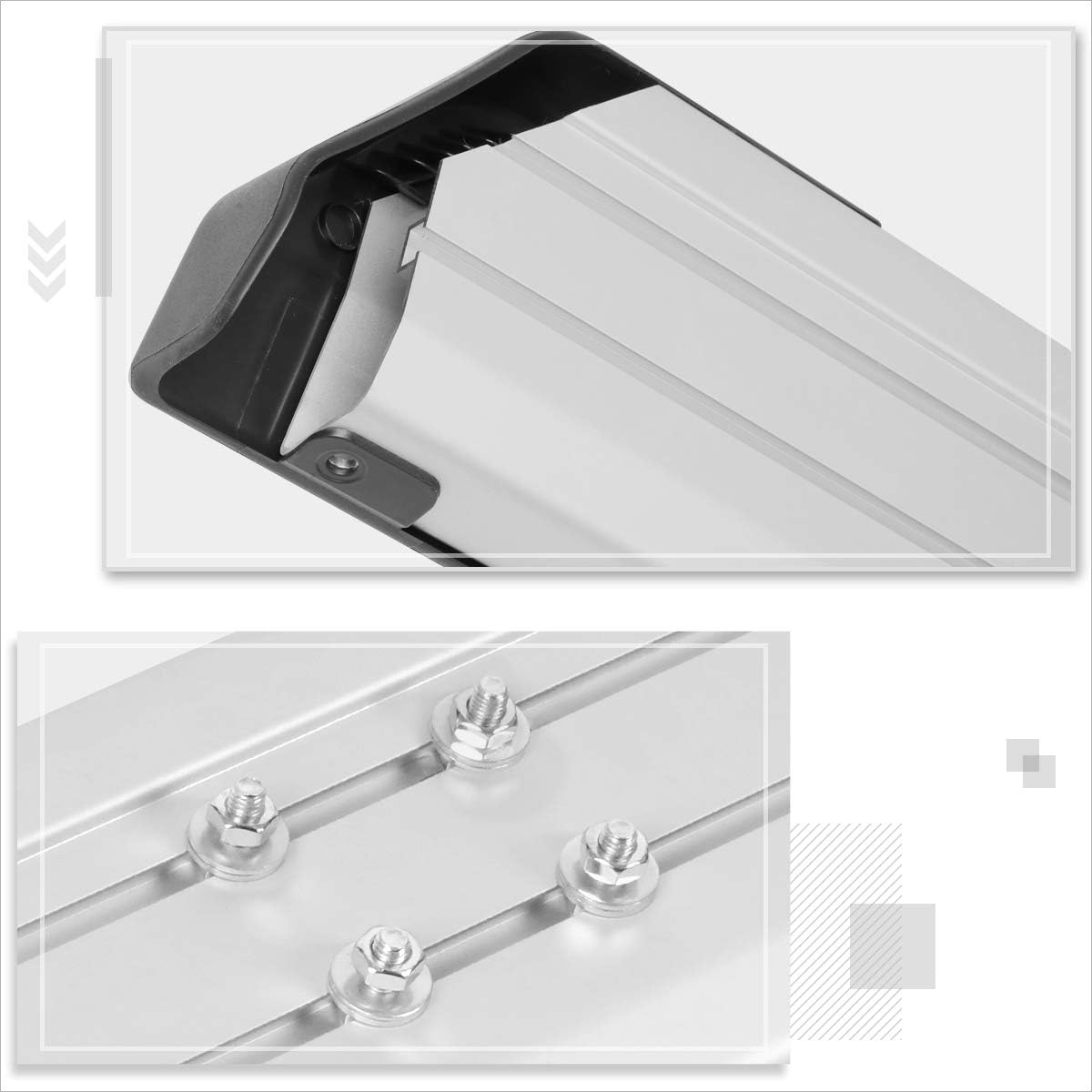 6 Inch Alulminum Running Boards/Side Steps/Nerf Bars Compatible with 04-14 Ford F150 Crew Cab