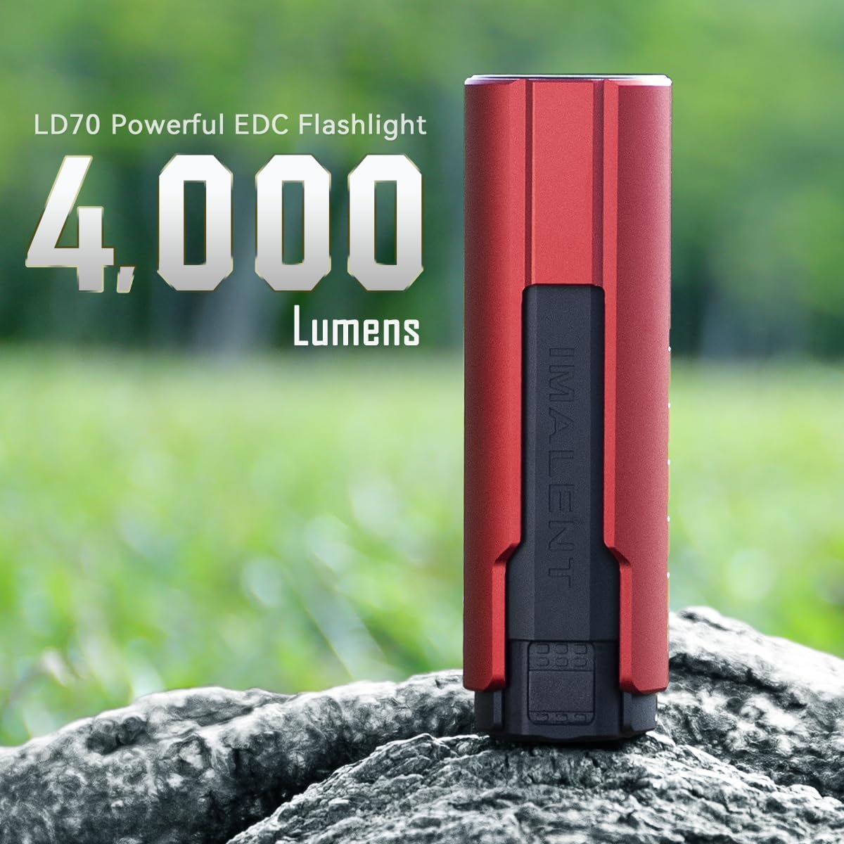 IMALENT LD70 EDC Flashlight Led Rechargeable Torch, Powerful Flashlight 4000 Lumens with CREE XHP70.2 LED, Super Bright Handlight for Camping and Hiking