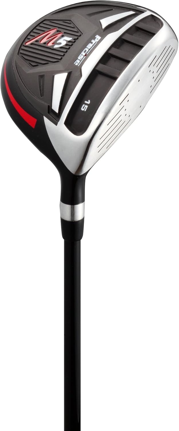 Left Handed M5 Golf Club Set for Tall Men, Black/Red