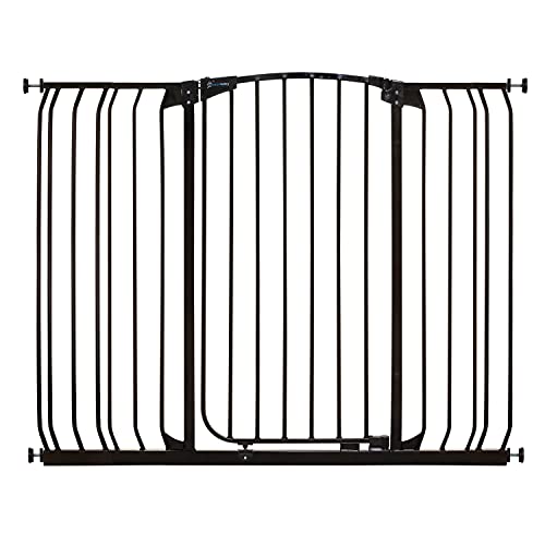 Dreambaby Chelsea Extra-Tall Auto-Close Security Baby Safety Gate-Black-with Extensions, Black, 28 - 42.5"
