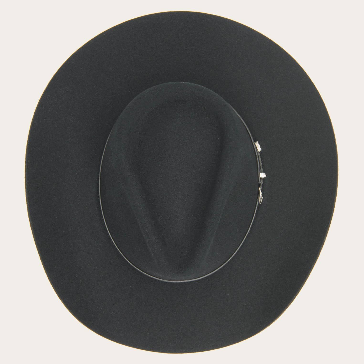 Stetson Black 4X Seneca Pinch Front Buffalo Felt Cowboy Hat