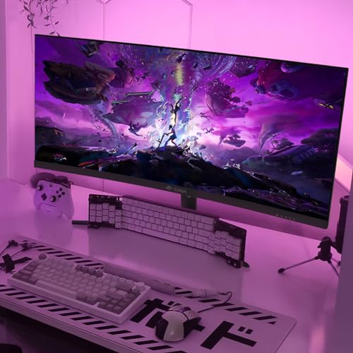 CRUA 30Inch Ultrawide Curved Monitor, 21:9 WFHD(2560x1080P) VA Computer Monitor, 120% sRGB 100HZ 1500R PC Monitors Support FreeSync, Wall-Mounted, with HDMI/DP Display Port-Black