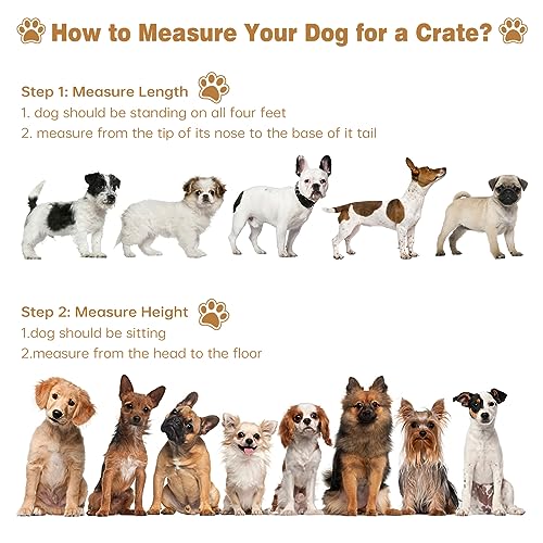 2 Rooms Dog Crate Furniture with Divider,39" Heavy Duty Dog Crate Table, Indoor Dog Kennel,Dog House,Dog Cage,TV Stand 38.9”Wx26.9”Dx21.1”H