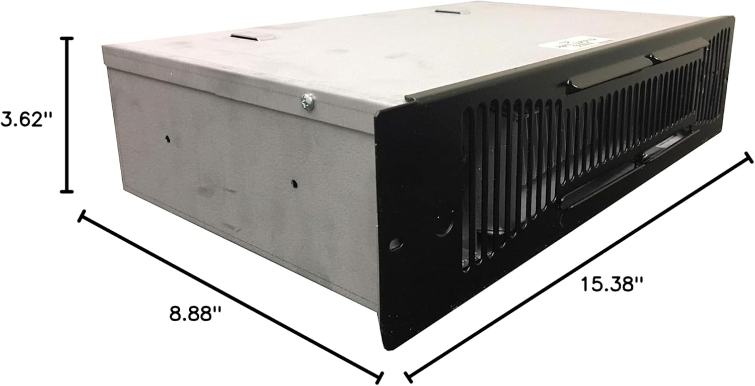 Qmark QTS1504T Toe Kick Heater for Basements, Bathrooms, Offices, and Tight Spaces, 1500 Watt, 240 Volt, Black