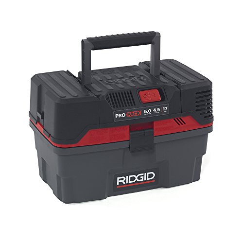 RIDGID 50318 4500RV ProPack Wet Dry Vac, 4.5-Gallon Portable Wet Dry Vacuum with Toolbox Design, 5.0 Peak HP Motor, Expandable Pro Hose, Blower Port
