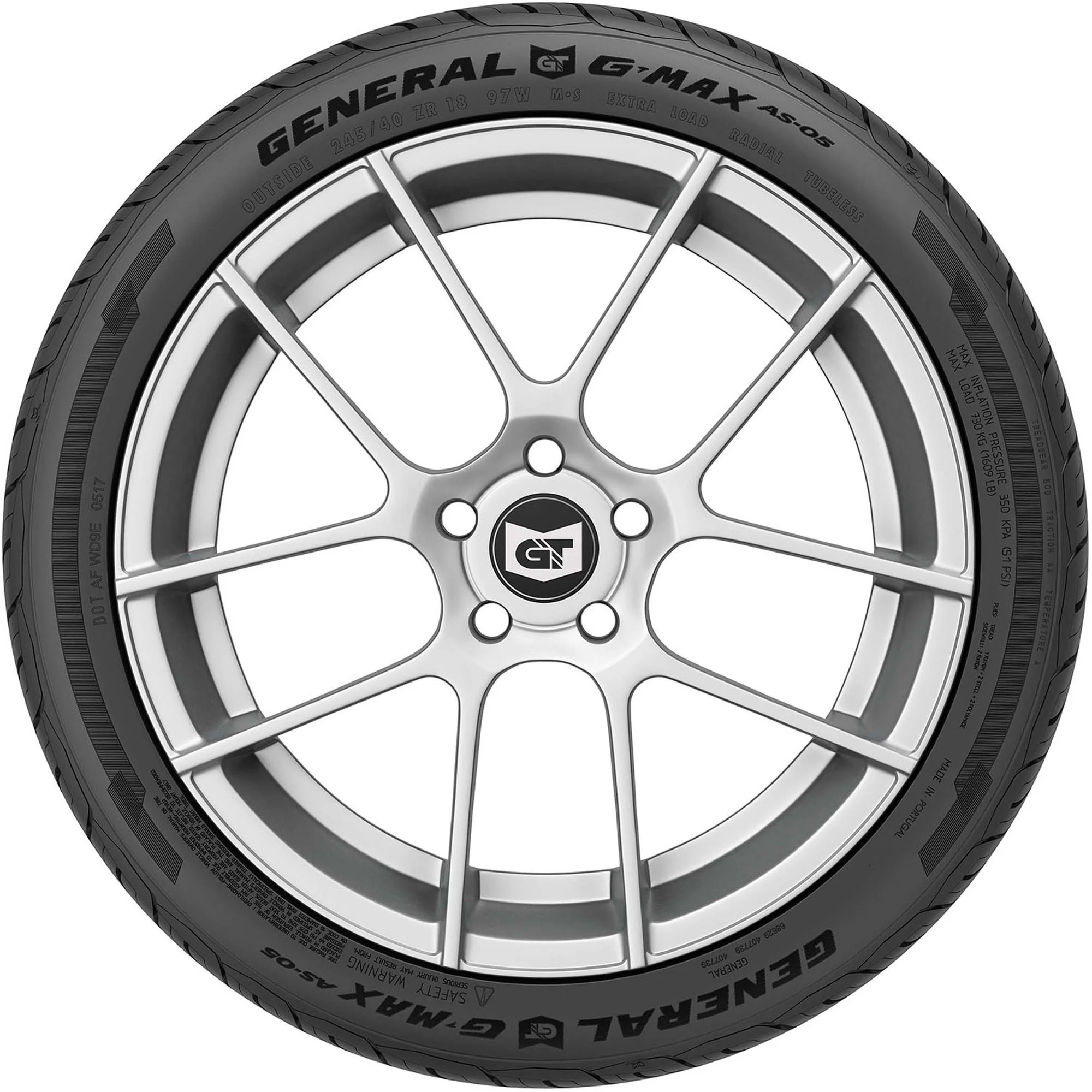Set of 2 General G-MAX AS-05 275/40ZR19 101W Tires
