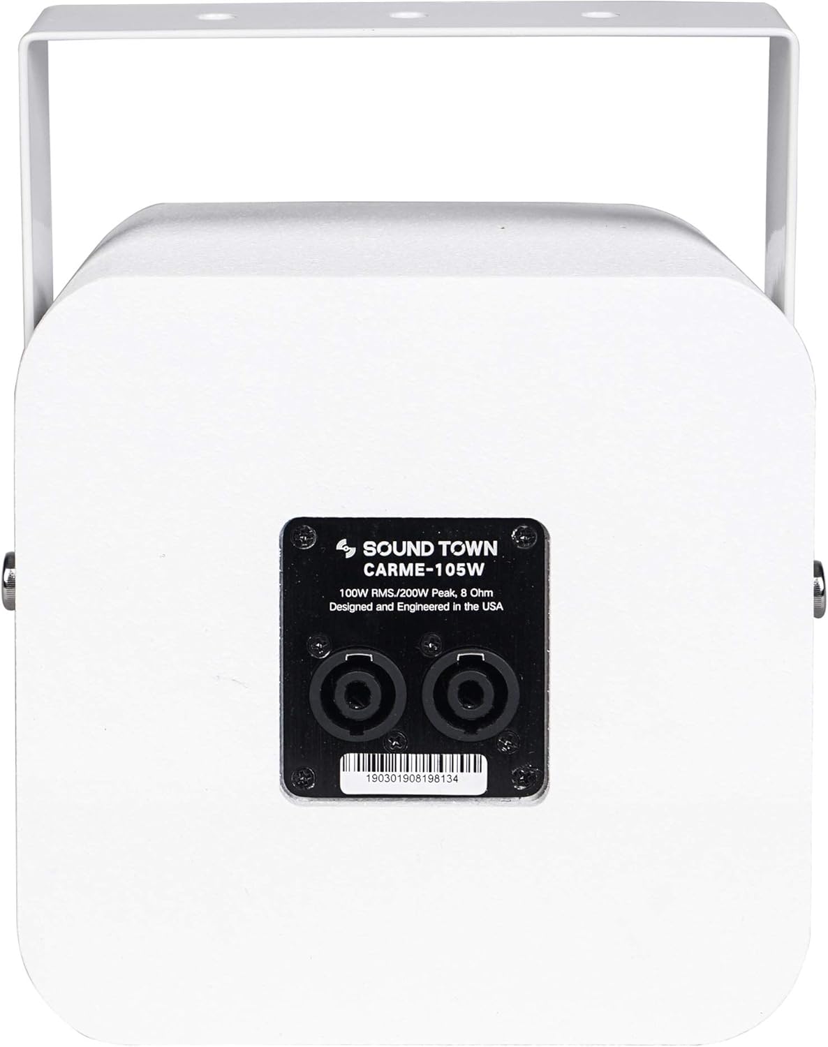 Sound Town Pair of CARME Series Dual 8 2-Way Passive Professional Loudspeaker, Black with Compression Driver and U Bracket for Installation, Live Sound, Karaoke, Bar, Church (CARME-U208B-PAIR)