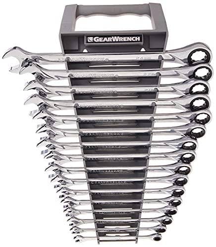 GearWrench 85099 16 Piece Metric XL Ratcheting Combination Wrench Set