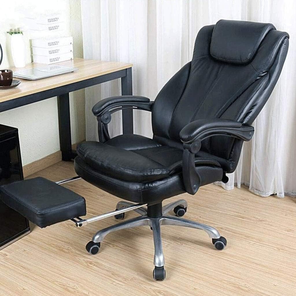 Office Chair - High Back Office Chair with Footrest and Thick Padding Reclining Computer Chair Warm as ever to pursue happiness