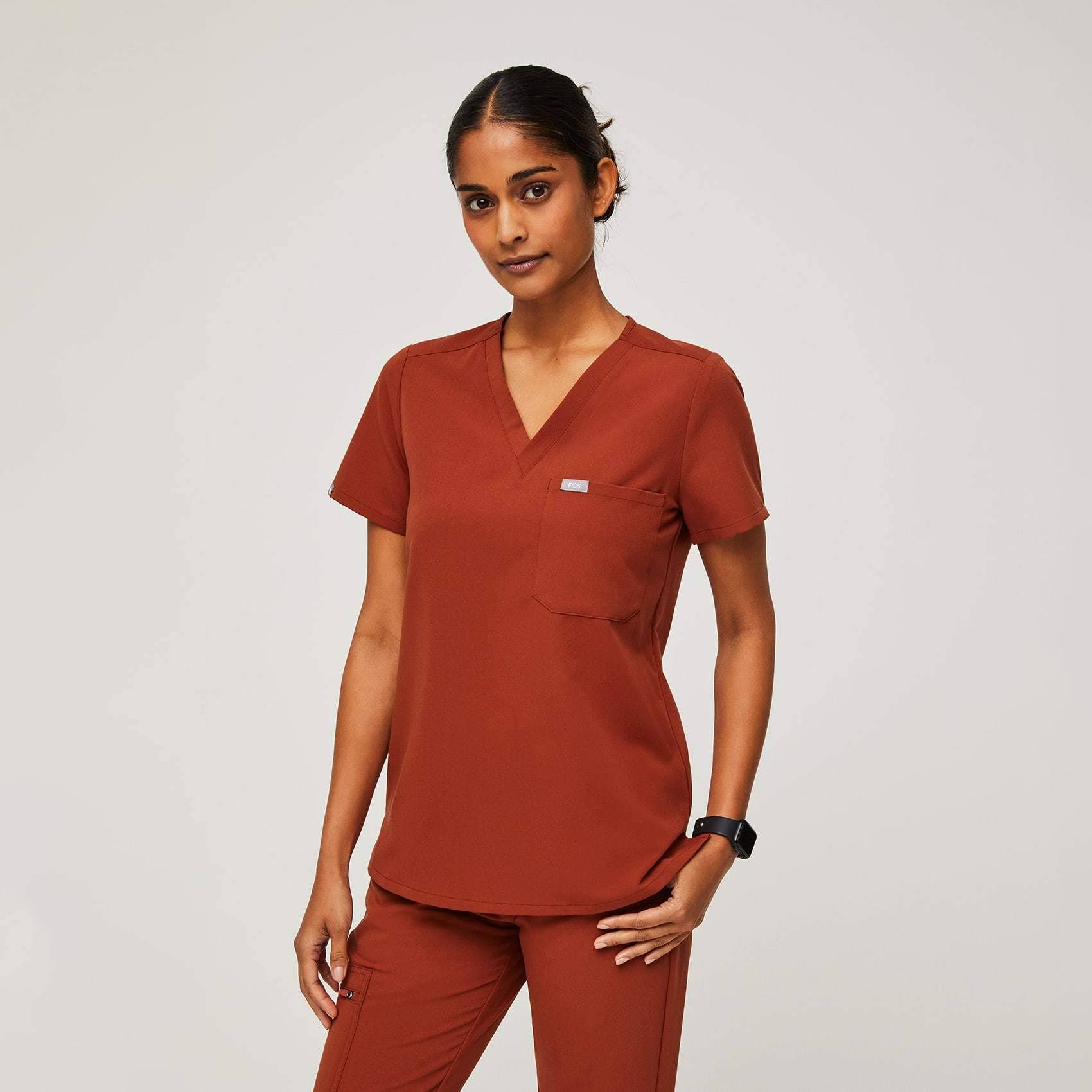 Figs Other | Figs Small Catarina Scrub Top in Auburn | Color: Orange | Size: S | Carolinelabui&s Closet