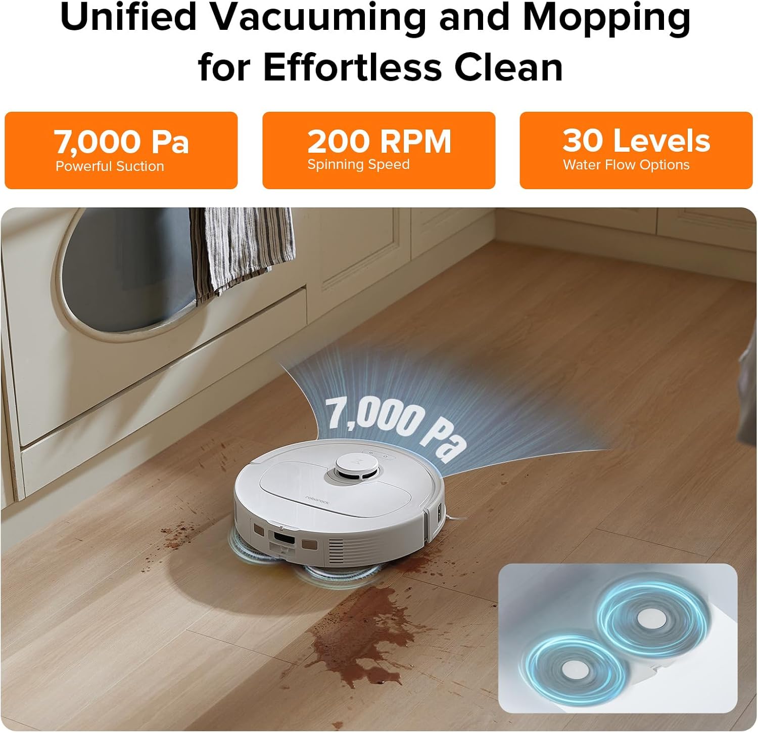 roborock Qrevo Plus Robot Vacuum and Mop 4 Pack Microfiber Mop Cloths