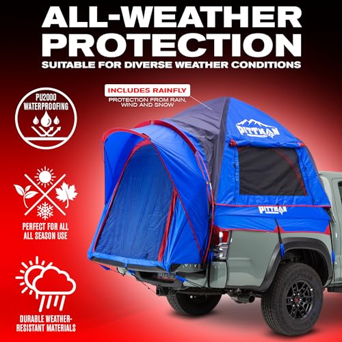 Pittman Outdoors - Truck Bed Tent with EZ up Mechanism - The Ultimate Truck Tent to optimize your Truck Camping Experience