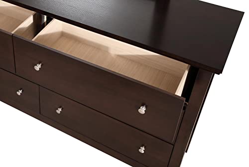 Glory Furniture Primo , White Dresser, 36"H X 59"W X 16"D,
