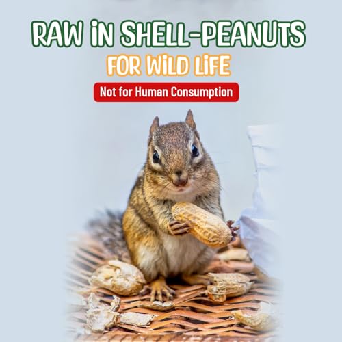 Premium Quality-50 Pound- Raw Peanuts in Shell – All-Natural Food for Squirrels, Deer, Birds, and Other Wildlife Animals – Bulk Wholesale Bag – Grown in The USA for Healthy Nutrition