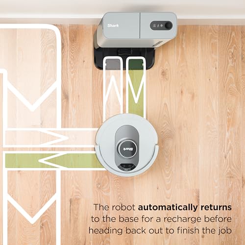 Shark AI Ultra Voice Control Robot Vacuum with Matrix Clean Navigation, Home Mapping, 60-Day Capacity, XL Self-Empty Base for Homes with Pets, Carpet & Hard Floors, Cool Grey