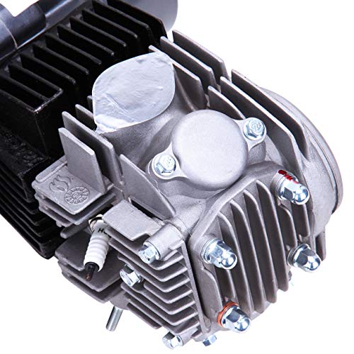 125CC 4-Stroke Semi Auto Engine Motor, 4 Speed ATV Quad Engine Motor Complete Kit, Single Cylinder Air-Cooling Motor w/Reverse Electric Starter for Go Kart, Dirt Bike, ATV, Pit Bike and More