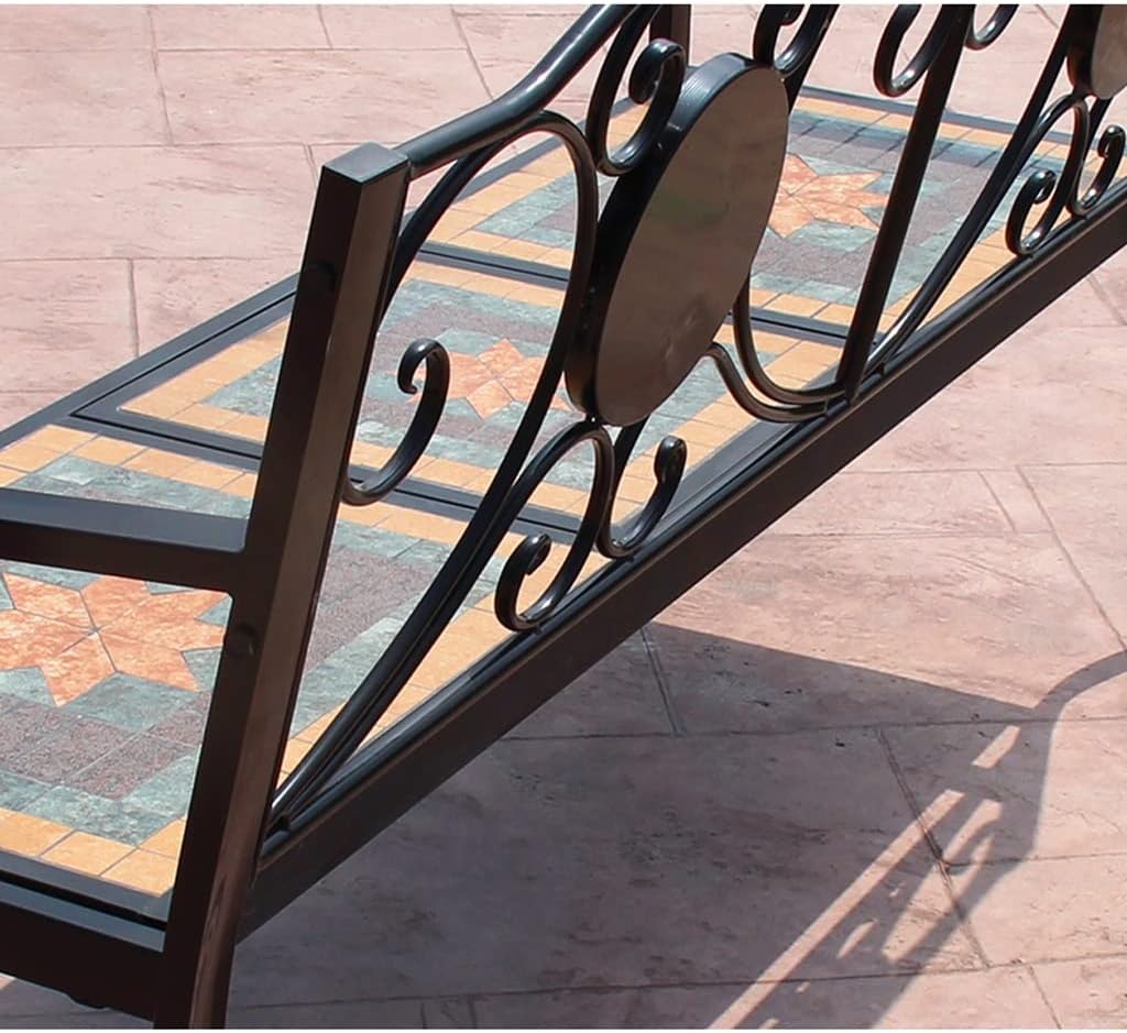 Outdoor Furniture Outdoor Bench Nordic Wrought Iron Balcony Garden Garden Bench Outdoor Table and Chairs Villa Terrace Leisure Double Bench Garden Bench