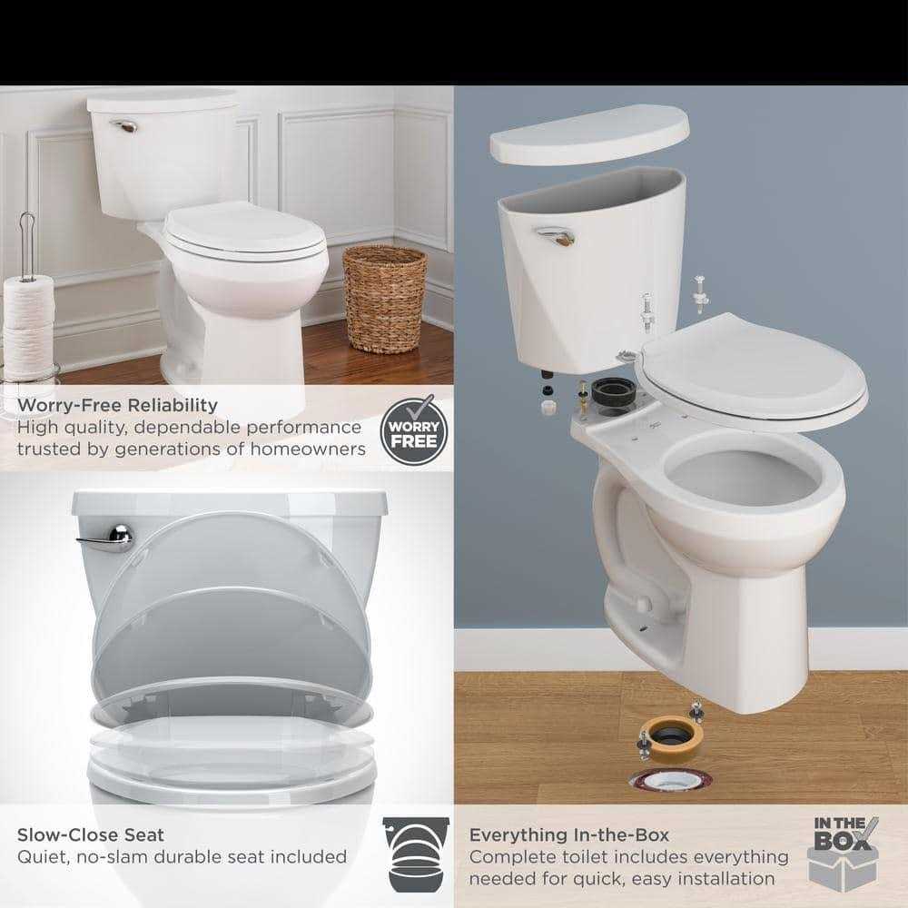American Standard Reliant 2-piece 1.28 GPF Single Flush Chair Height Elongated Toilet in White - Shop Hardware Tools Online Store
