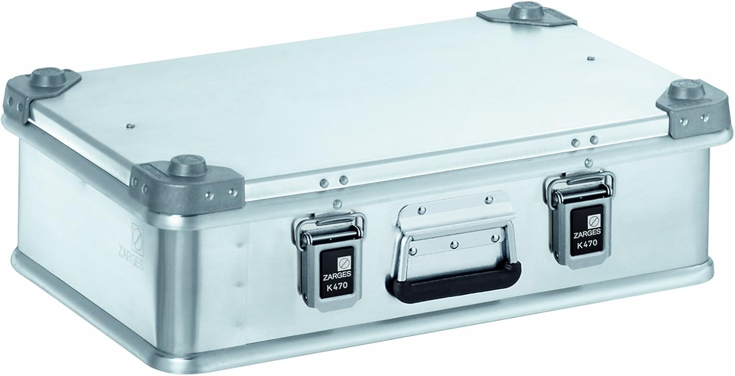 Zarges?K470 Aluminum Hard Protective Carrying Case, Portable Stackable Storage, Customizable Safe Lock Box, Dust and Water Resistant (44.1 x 28.3 x 18.9 Inches)